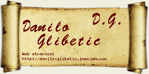 Danilo Glibetić vizit kartica
